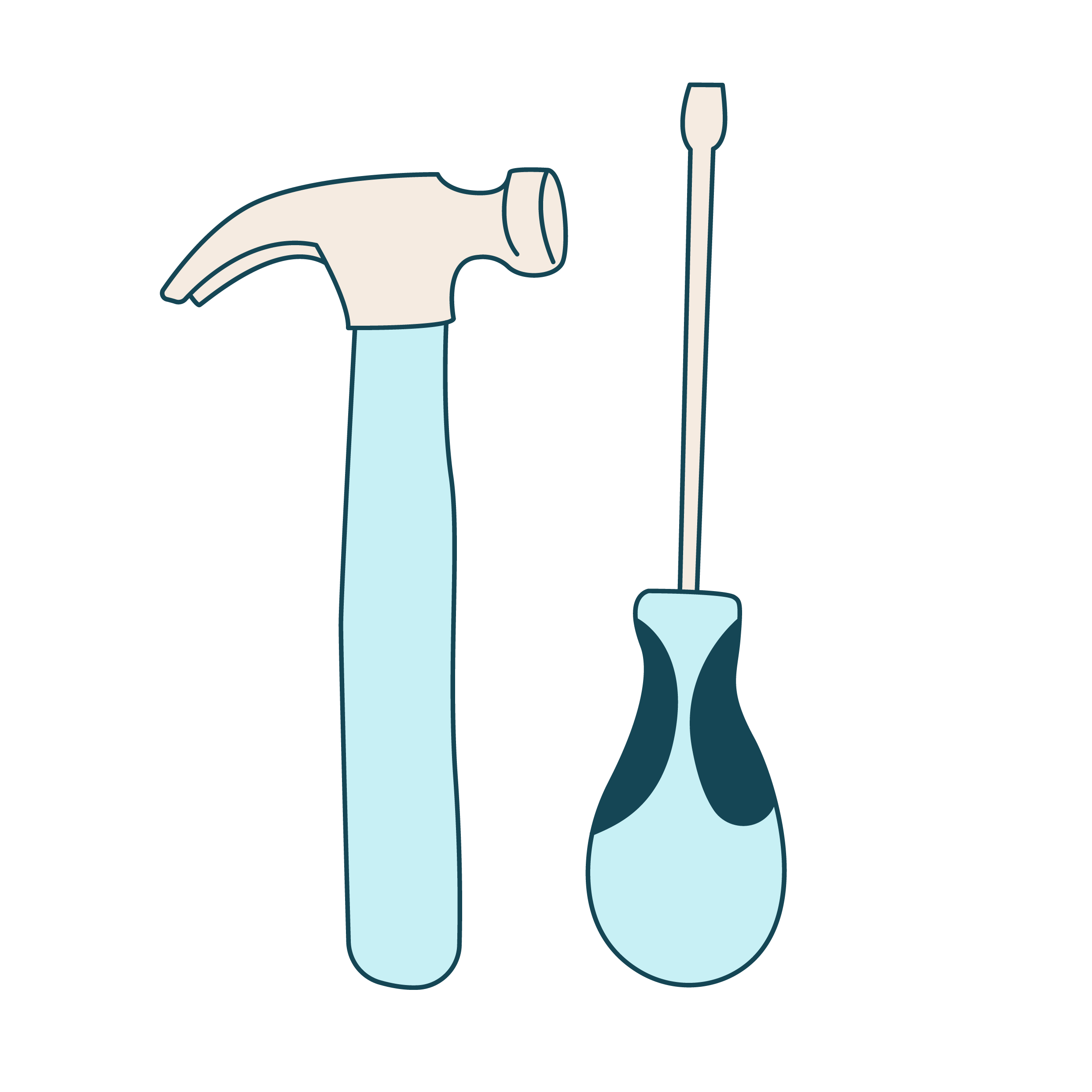 Illustration of construction tools